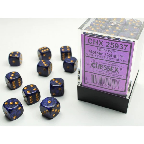 Juego de 36 dados golden cobalt CHX 25937