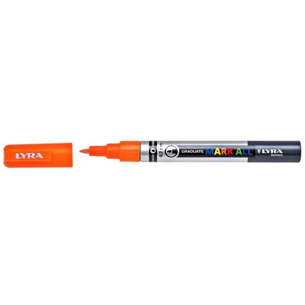 Rotulador multi superficies lyra 0 7mm naranja