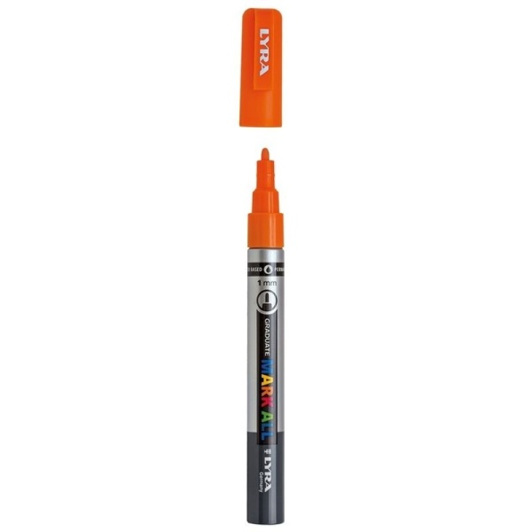 Rotulador multi superficies lyra 1mm naranja