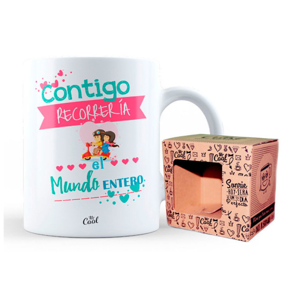 Taza contigo recorrería el mundo entero